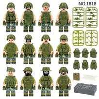 Military Series Wolf Tooth Field Special Forces Soldier Figurine Building Blocks Toy beige