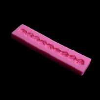 Fondant torto dekoravimo formos silikoninės formos ilgos rožės šokolado formelės tortų dekoravimo formos. pink