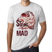 Unisex T-shirt Graphique Strong Wolf And MAD Naturel XS baltos dūmų spalvos