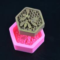 Silikono formelės Bičių korio fondantas šokoladinio pyrago formelės dervos formelės „pasidaryk pats“ virtuvės kepimo pyragų įrankiai