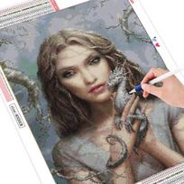 Deimantinis paveikslas 5D Beauty Deimantinis siuvinėjimas Išpardavimas Deimantinis mozaikinis siuvinėjimas kryželiu visas apvalus paveikslėlis 20X30 black