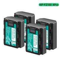 PALO 4PCS NPFZ100 np fz100 baterija NP-FZ100 baterija, skirta SONY ILCE-9 A7m3 a7r3 A9/A9R 7RM3 BC-QZ1 Alpha 9 9S 9R Skaitmeninis fotoaparatas juoda