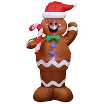 5 Ft Ruda/raudona LED banguojantis meduolių žmogelis Kalėdų atostogų namų dekoracijos LED šviestuvai lauke US Plug brown