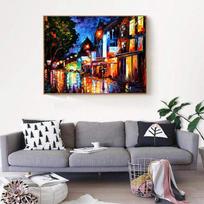 Deimantinis tapybos namas Mozaika apvalus deimantinis siuvinėjimas Rankdarbiai Siuvinėjimas kryželiu 20X30CM black
