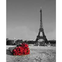 Full 5D Diy Diamond Painting Tower Rose Embroidery Cross Stitch Home Decor Handmade Gift 25x30cm gray