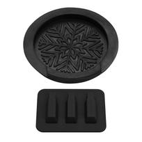 Gitaros garso skylės dangtelis, duslintuvas, 11 cm garso skylei, gitaros duslintuvas, instrumento priedas skirtas juoda