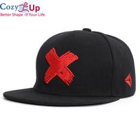Cozy Up Embroidered Snapback Caps Lover Men Women Baseball Cap Black Hip Hop Cap Snapback Hats,chapeau Bone Masculino 55-60cm raudona