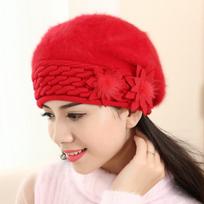 Slouchy Baggy Winter Warm Soft Crochet Female Hat Women Cotton Cap Ladies Fashion Flower Hats