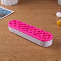 1PCS Silicone Drying Rack Makeup Pen Square Storage Box Silicone Display Rack žalia