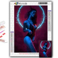 5D deimantinis piešimas Full Diamond Cyberpunk Sexy Art Deimantinis paveikslas Rankų darbo deimantinis paveikslas mozaikinis namų dekoravimas Full Round 20X30CM black