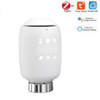 Tuya Zigbee3.0 termostatinis radiatoriaus vožtuvo temperatūros reguliatorius išmanioji radiatoriaus pavara balta