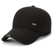 NORTHWOOD žieminė beisbolo kepurė vyrams, ausinės, tvirtos storos, šiltos, vėjo nepraleidžiančios „snapback“ kepurė „Gorras Hombre Bone Trucker“ 56-60 cm juoda
