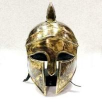Antikvarinis karalienės viduramžių šarvų karalius Leonidas Graikijos Spartan 300 romėnų šalmas beige