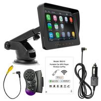 7 colių automobilinis stereofoninis MP5 grotuvas BT laisvų rankų įranga FM radijo palaikymas Carplay Android Auto telefono nuoroda juoda