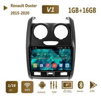 Icreative DSP Android automobilinis radijas, skirtas Renault Duster 2015-2020, skirtas LADA Largus 2021 GPS navigacijai stereofoninis 2 dinų daugialypės terpės grotuvas 1+16GB gray