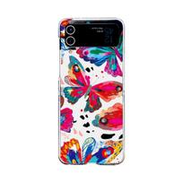 For Samsung Galaxy Z Flip 4 3 Case Watercolor Butterfly Pattern Painted Transparent Folding Shockproof Pc Hard Cover Accessories For Galaxy Z Flip 3