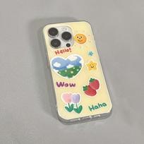 Mielas Grafiti Šypsenėlės Žvaigždės Saulėgėlė Braškė Imd Dangtelis iPhone 13 11 12 Promax 14 Pro Max Telefonui Mielas Korpusas For iphone 14