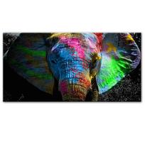 Graffiti meno dramblio drobės paveikslai ant sienos, plakatai ir spaudiniai, spalvingi gyvūnai, sieniniai paveikslai vaikų kambariui, namų dekoras 20x40cm gray