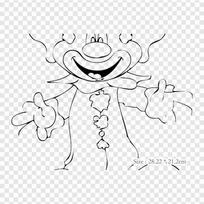 Line Art Joker Iron on Heat Transfer Printing Vinyl Patches Sticker for Clothes DIY Appliques Washable Patches