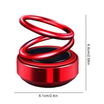 Automobilių kvepalų difuzorius Besisukantis saulės oro gaiviklis Dvigubas žiedas Aromaterapinis difuzorius Kvapas Automobilio apdaila Interjero priedai 1pcs resin red+1pcs Solid Perfume