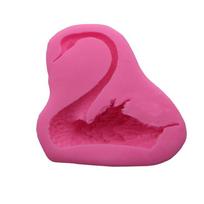 Couple Swan Silicone Cake Mold 3D Fondant Cake Cupcake Soap Clay Silicone Mold Baking Handmade DIY Wedding Gift Decoration Tools pink
