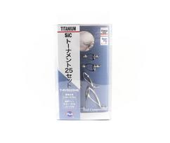 Fuji T-RVSG 25H6 Rod Guide SIC Titanium Frame Set (8822) white