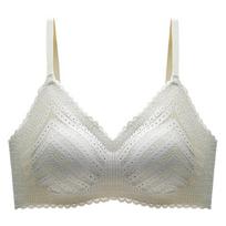 Lengvi ir ploni moteriški apatiniai Sexy Wave Lace liemenėlė Lengva ir kvėpuojanti be plieno žiedo, pilnas kaušelis ir gražūs apatiniai nugaros L rožinė