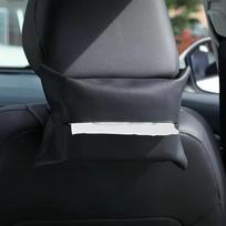 PU Leather Car Tissue Box Cover Sun Visor Seat Back Hanging Type Car Tissue Box Armrest Towel Tissue Storage juoda