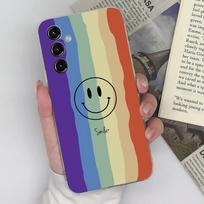 Dėklas, skirtas Samsung Galaxy S23+ Ultra S20 S21 S22+ S6 S7 edge+ Fashion atsparus smūgiams skaidrus minkštas silikoninis vaivorykštės telefono dangtelis, skirtas Samsung Coque buferiui Samsung J1 2016