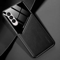 Dėklas, skirtas Samsung Galaxy Z Flip 3 4 Coque Luxury Odinis telefono dėklas, skirtas Samsung Z Fold 3 4 5G Magnetinis silikoninis apsauginis dangtelis For Galaxy Z Fold 4 juoda