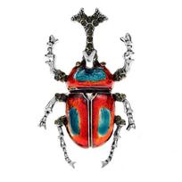 Galimos naujos Kalnų krištolinės segės moterims, emalio vabalo segtukas Vivid Insect 2 spalvos black