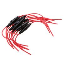 10 vnt. saugiklių laikiklis 2,4 mm 22AWG viela 6x30 mm greito smūgio