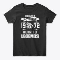 Legend Born In November 15Th 1972 Standard Unisex T-shirt S