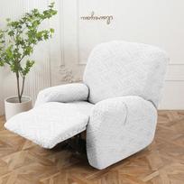 Dalinė Džakardo Recliner Sofos Užvalkalas Svetainei Reclining Kėdės Užvalkalas Vienos Armchair Užvalkalai Tamprios Sofos Užvalkalai white