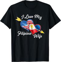 Filipinų Pasididžiavimas Aš Tiesiog Myliu Savo Filipinietę Žmoną Geriausi Unisex Marškinėliai S