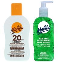 Malibu SPF20 waterproof balm 200ml + aloe gel after tanning 200ml