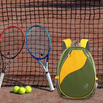 Teniso krepšys Badmintono kuprinė su ventiliuojamu batų skyriumi Sportui 31x14x44CM yellow