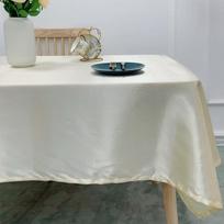 Staltiesė Didelio tankio overlokas satinas stačiakampis vientisos spalvos staltiesė Elegantiškas vestuvinio stalo užvalkalas valgomojo stalas 140x180cm blue