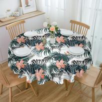 Vėžlių augalų gėlės Zebra Apvali staltiesė Neperšlampama stalo danga Vestuvių dekoravimui Valgomojo stalo danga 4pcs 33x48 Table mat