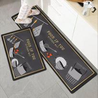 Madingas paprastas šiaurietiško stiliaus virtuvės grindų kilimėlis Buitinis kilimas ilgos juostos durų kilimėlis Modernus namų dekoras 40cmx60cm 40cmx120cm black
