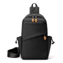 Unisex krūtinės krepšys Paprastas laikymo krepšys Lengvas kelioninis maža kuprinė Crossbody Bag Mada Kasdieniai vienetiniai krepšiai juoda