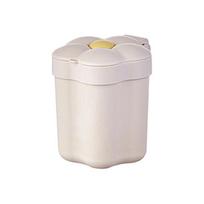 Mini Trash Can Floral Design Press Button One-hand Opening Creative Flower Shape Desktop Waste Bin for Daily Use balta