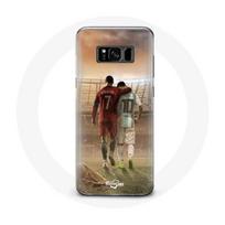 Coque Samsung Galaxy S8 cristiano ronaldo messi goat