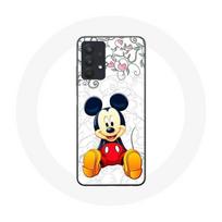 Coque pour samsung galaxy A32 5G Mickey Mouse Fleurs Cœurs gryna