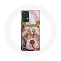 Coque pour Samsung Galaxy A32 5G Chien de Pitbull marron ruda