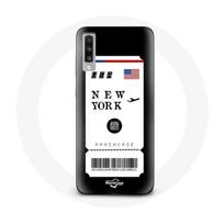 Coque pour Samsung Galaxy A70 Billet d'avion New York