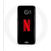 Coque pour Samsung Galaxy S6 edge Netflix Logo rouge fond noir