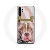 Coque pour Huawei P30 pro Chien de Pitbull marron