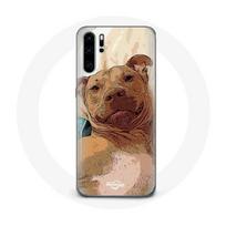Coque pour Huawei P30 pro American Pit Bull Terrier Marron ruda