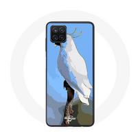 Coque pour Samsung Galaxy A22 4G Cacatoès Perroquets blanc Oiseaux balta